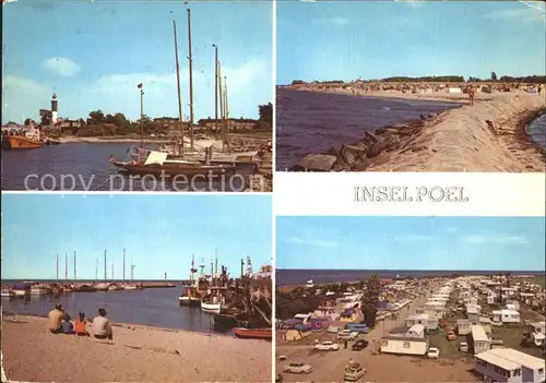 Poel Insel Hafen und Leuchtturm An der Mole Am Hafen Zeltplatz Kat. Insel Poel