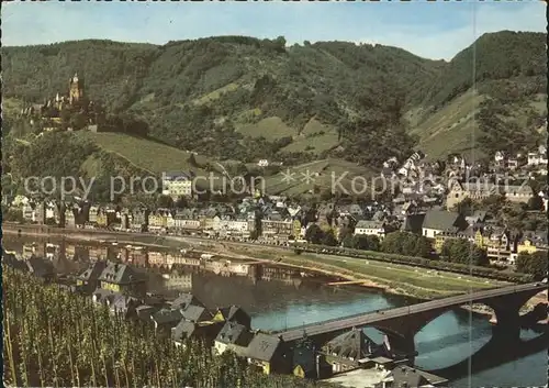 Cochem Mosel Bruecke Stadtansicht Kat. Cochem