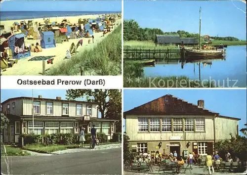 Prerow Ostseebad Hafen FDGB Erholungsheim Am Hafen Milchbar am Duenenhaus Kat. Darss