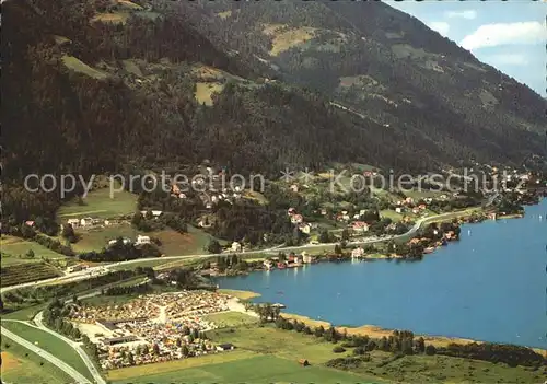 Ossiach Ossiachersee Fliegeraufnahme Campingplatz