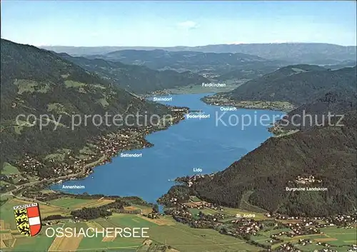 Ossiachersee Fliegeraufnahme Kat. Ossiach