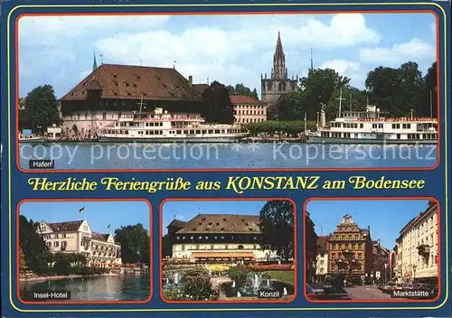 Konstanz Bodensee Hafen Insel Hotel Konzil Marktstrasse  Kat. Konstanz