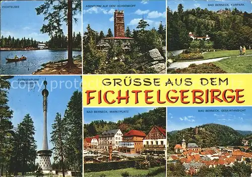 Bad Berneck Marktplatz Asenturm Fichtelsee Fernsehturm  Kat. Bad Berneck Fichtelgebirge