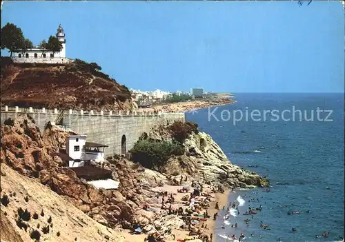 Calella Leuchtturm Strand Kat. Barcelona