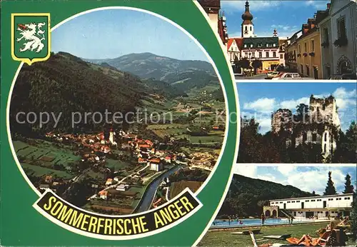 Anger Steiermark Flieger Freibad Ruine Teilansichtaufnahme Kat. Anger