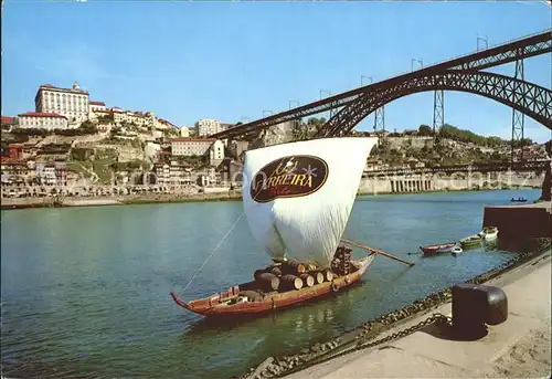 Portugal Stadtansicht Boot Bruecke Kat. Portugal