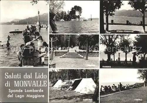 Lago Maggiore Lido di Monvalle Zeltplatz Tramonto  Kat. Italien