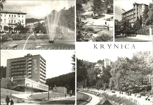 Krynica Gorska Fragment uzdrowiska Park Zdrojowy Sanatorium Patria