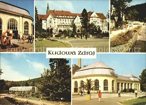 Kudowa Zdroj Rzezba parkowa Sanatorium Polonia Park zdrojowy Sanatorium Zameczek Pijalnia Kat. Polen