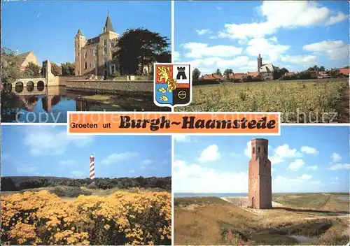 Burgh Haamstede Schloss Teilansicht Leuchtturm Turm Kat. Burgh Haamstede