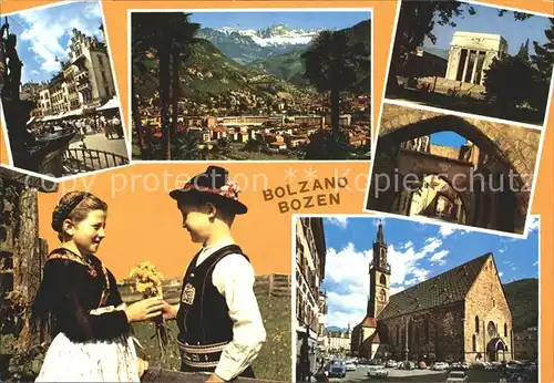 Bozen Suedtirol mit Kindern in Tracht Kat. Bozen Suedtirol