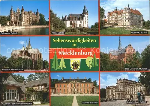 Mecklenburg Guestrow Klink Schloss Schwerin Schloss Bad Doberan Guestrow Schloss Bhothmer Schoss Ludwigslust Kat. Schwerin