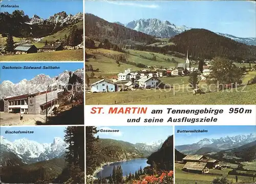 St Martin Tennengebirge Gosausee Buttermilchalm Bischofsmuetze Dachstein Hoferalm Kat. St Martin Tennengebirge
