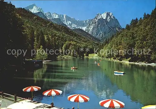 Riessersee Zugspitze See Kat. Garmisch Partenkirchen