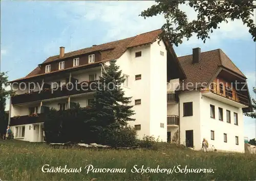 Schoemberg Freudenstadt Gaestehaus Panorama Schwarzwald Kat. Seewald