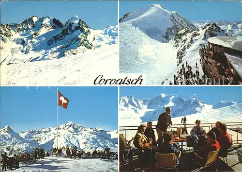 Corvatsch Silvaplana GR Piz Winter Panorama Kat. Silvaplana