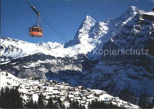 Muerren BE Berner Oberland Schilthornbahn Eiger Moench Kat. Muerren