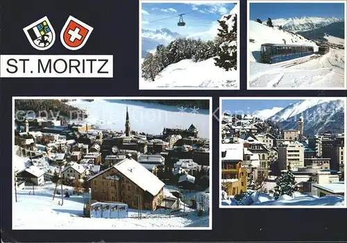 Moritz GR St Bad Dorf Winter / St Moritz /Bz. Maloja