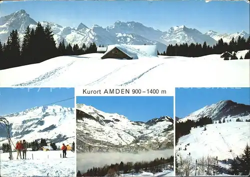 Amden SG Skigebiet Lifte Glarner Alpen Mattstock  Kat. Amden
