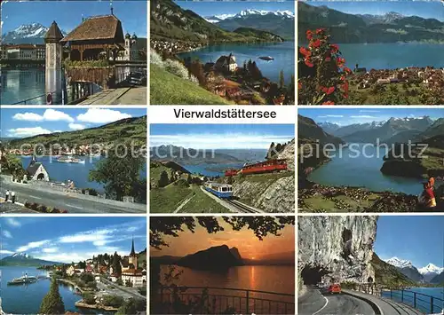 Vierwaldstaettersee SZ Luzern Kuessnacht Weggis Brunnen Axen Rigi Kat. Brunnen