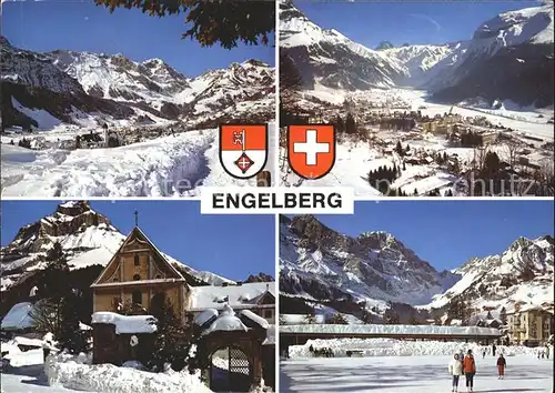 Engelberg OW Sommerkurort Winterkurort Winterlandschaft Kat. Engelberg