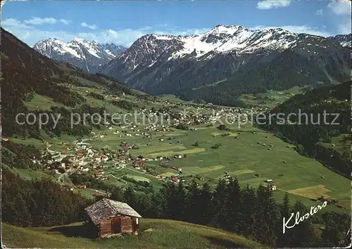 Klosters GR Dorf Platz Gatschiefer Kat. Klosters