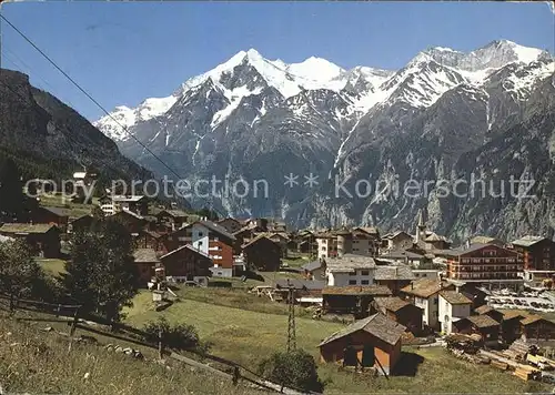 Graechen VS Ortsansicht Weisshorn Brunegghorn Bishorn Kat. Graechen