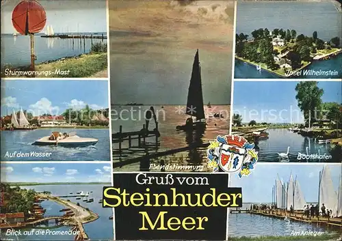 Steinhuder Meer Sturmwarnungsmast Insel Wilhelmstein  Kat. Wunstorf