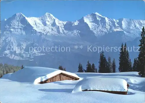 Grindelwald Eiger Moench Jungfrau Winter Kat. Grindelwald