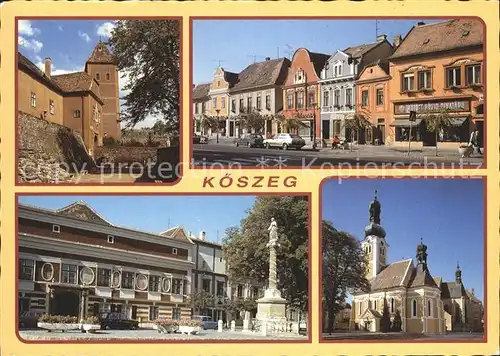 Koeszeg Guens Ortsansicht Kirche Schloss Kat. Ungarn