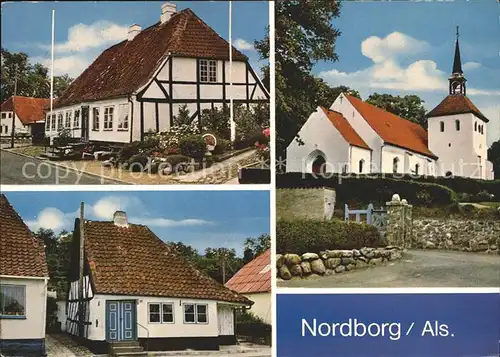 Nordborg Kirche Haeuser / Daenemark /
