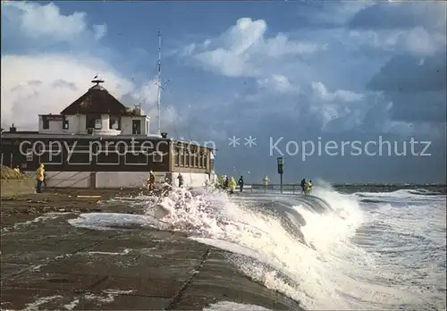 Borkum Nordseebad Sturmflut Kat. Borkum