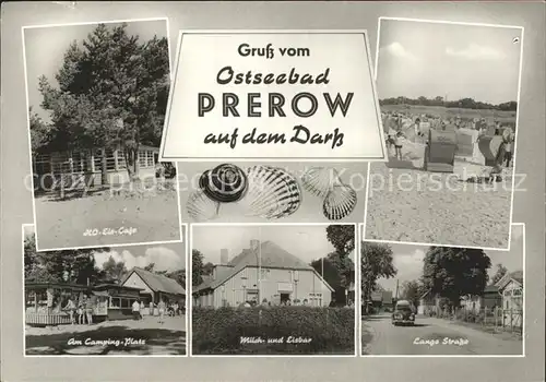 Prerow Ostseebad Eis Cafe Campingplatz Lange Strasse Strand Milchbar  Kat. Darss