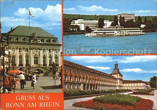 Bonn Rhein Rathaus Kurfuerstliches Schloss Kat. Bonn