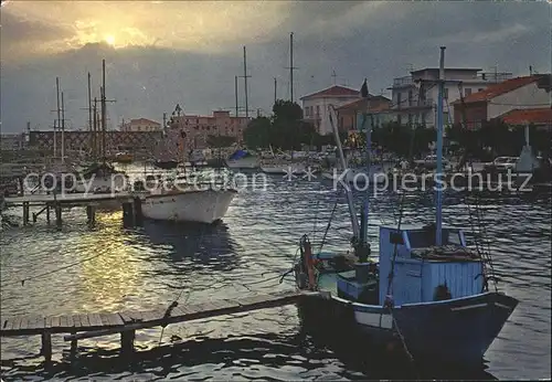 Bellaria Igea Marina Hafen Sonnenuntergang Kat. Rimini