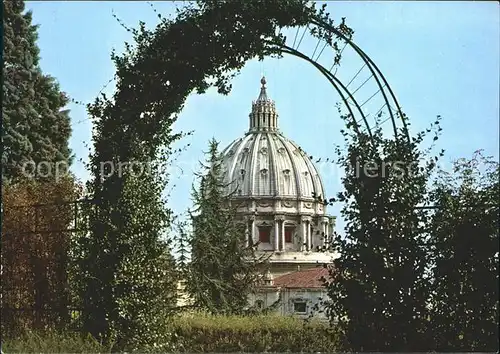 Vatikanstadt Peterskuppel Gaerten des Vatikans Kat. Vatikanstadt