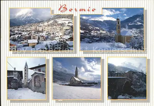 Bormio Kirche Bruecke  Kat. Italien