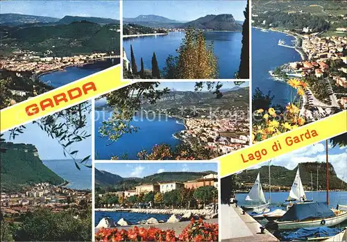 Garda Hafen Segelboot Teilansichten  Kat. Lago di Garda 