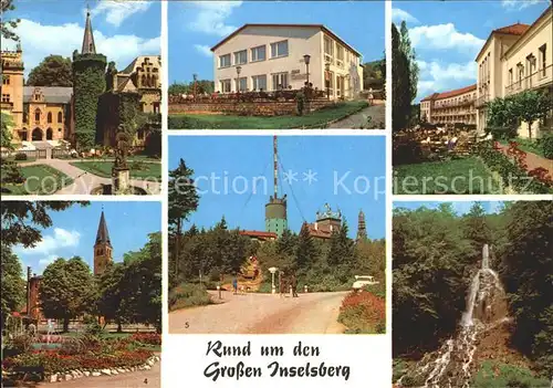 Grosser Inselsberg Friedrichroda Schloss Reinhardsbrunn Fischbach Erholungsheim Parkterrasse  Kat. Brotterode