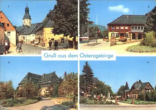 Altenberg Erzgebirge Sanatorium Raupennest Kipsdorf Bahnhof Geising Hauptstrasse  Kat. Geising