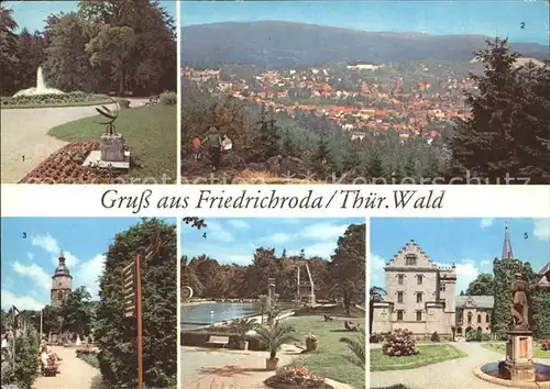 Friedrichsroda Puschkinpark Schloss Reinhardsbrunn Kuranlagen Kat. Friedrichsroda