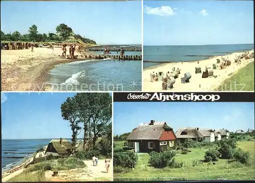 Ahrenshoop Ostseebad Strand Reetdachhaeuser Kat. Ahrenshoop