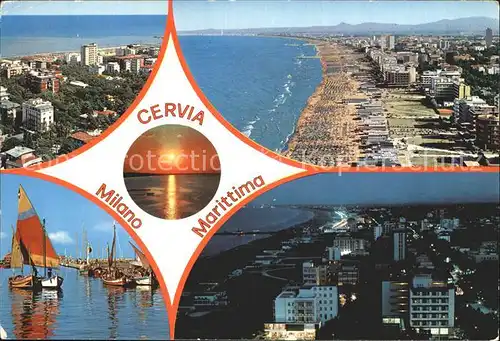 Milano Marittima Cervia Strand Porto Canale Tramonto Kat. Cervia