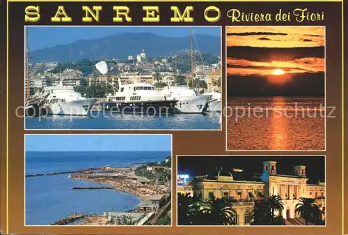 Sanremo Riviera dei Fiori tramonto Schiffe navi  Kat. 