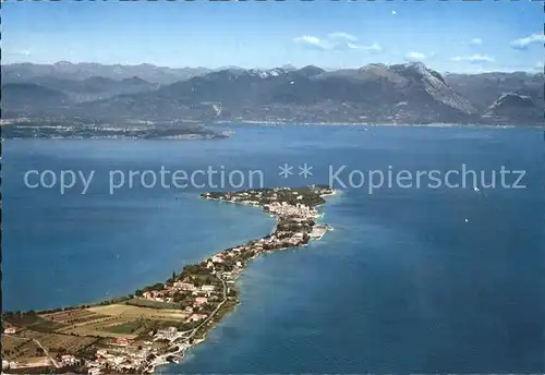 Lago di Garda Sirmione Flugansicht Kat. Italien