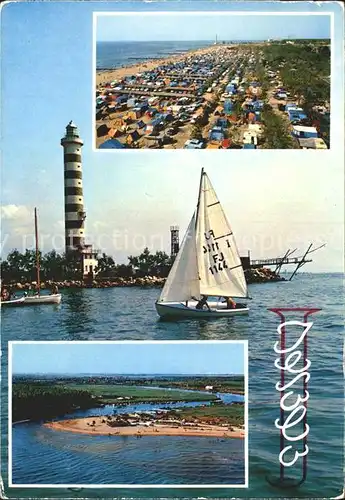 Jesolo Leuchtturm Segelboot Strand