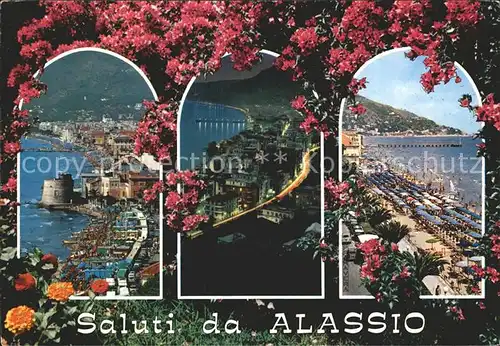 Alassio Scorcio panoramico spiaggia Strand Kat. 