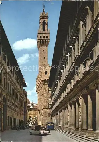 Firenze Toscana Portici degli Uffici die Laubengaenge der Uffizi Kat. Firenze