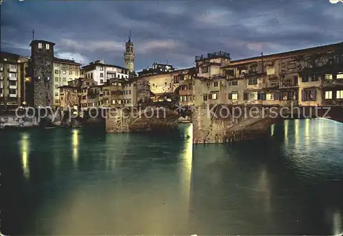 Firenze Toscana Ponte Vecchio Notturno Nachtansicht Alte Bruecke Kat. Firenze