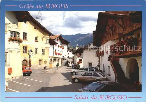 Burgusio Obervinschgau Dorfplatz Suedtirol Kat. Italien